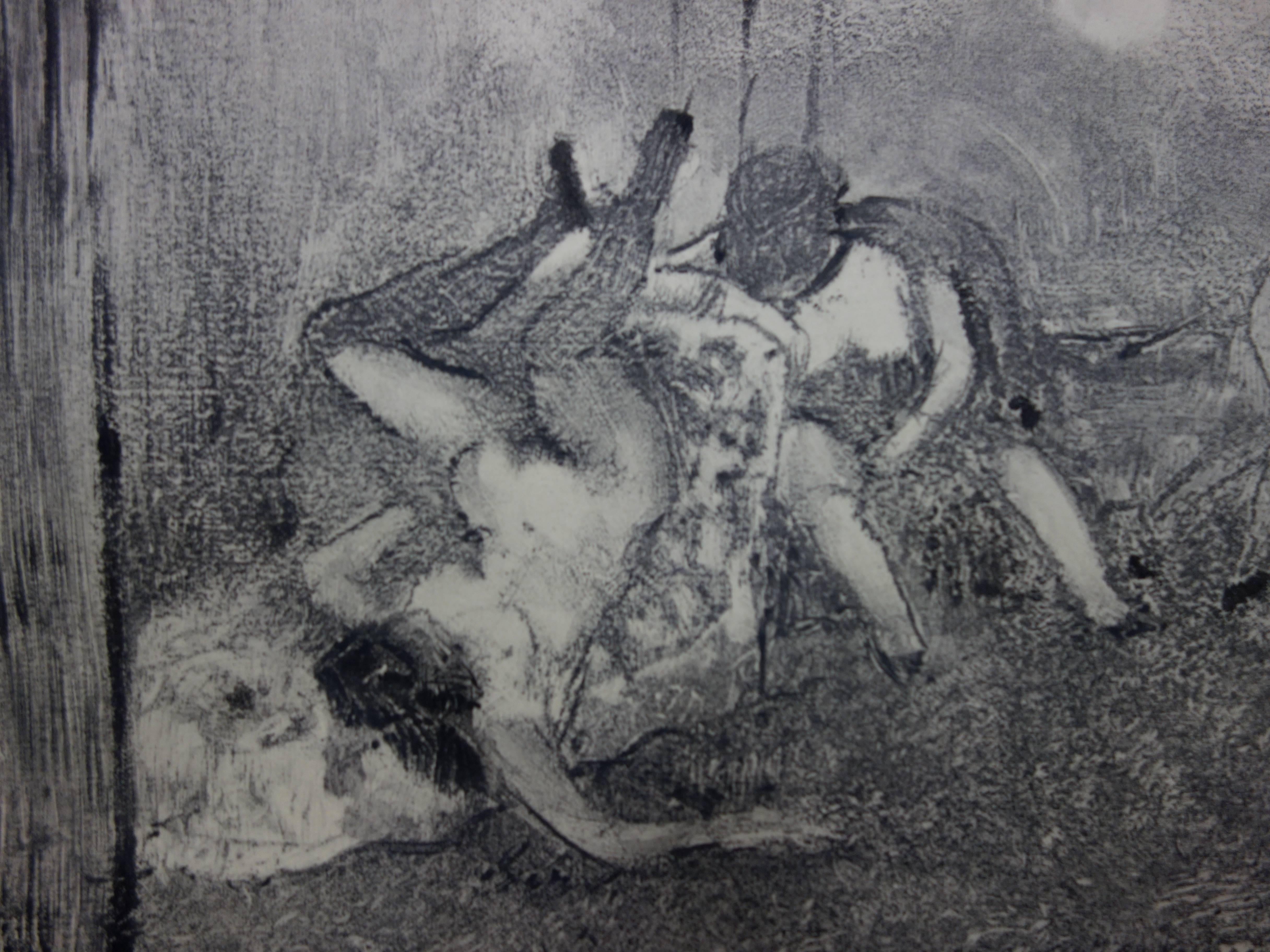 Escena de prostíbulo : Las prostitutas borrachas - Grabado original - Print Moderno de (after) Edgar Degas