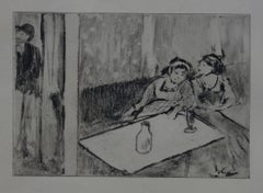 Whorehouse Scene : Champagne Before Love - Etching
