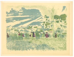 "A travers champs" lithograph