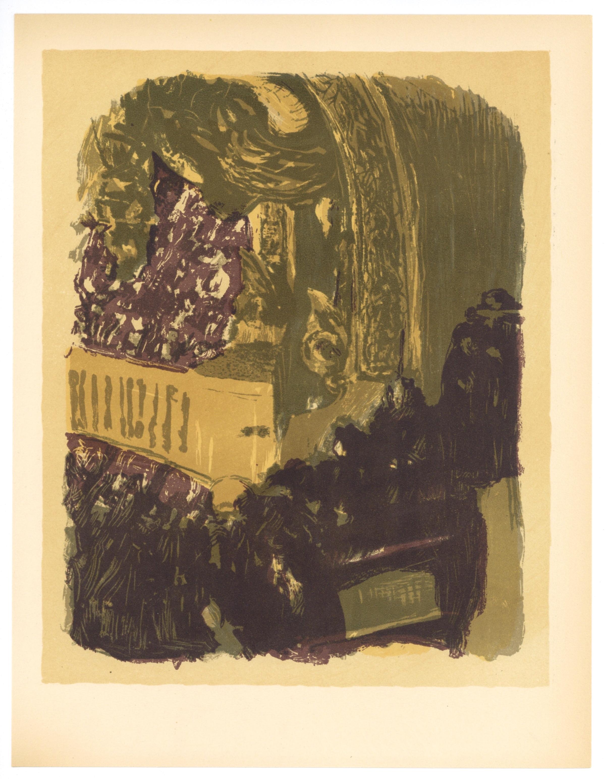 Lithographie „Galerie au Gymnase“ – Print von (after) Edouard Vuillard