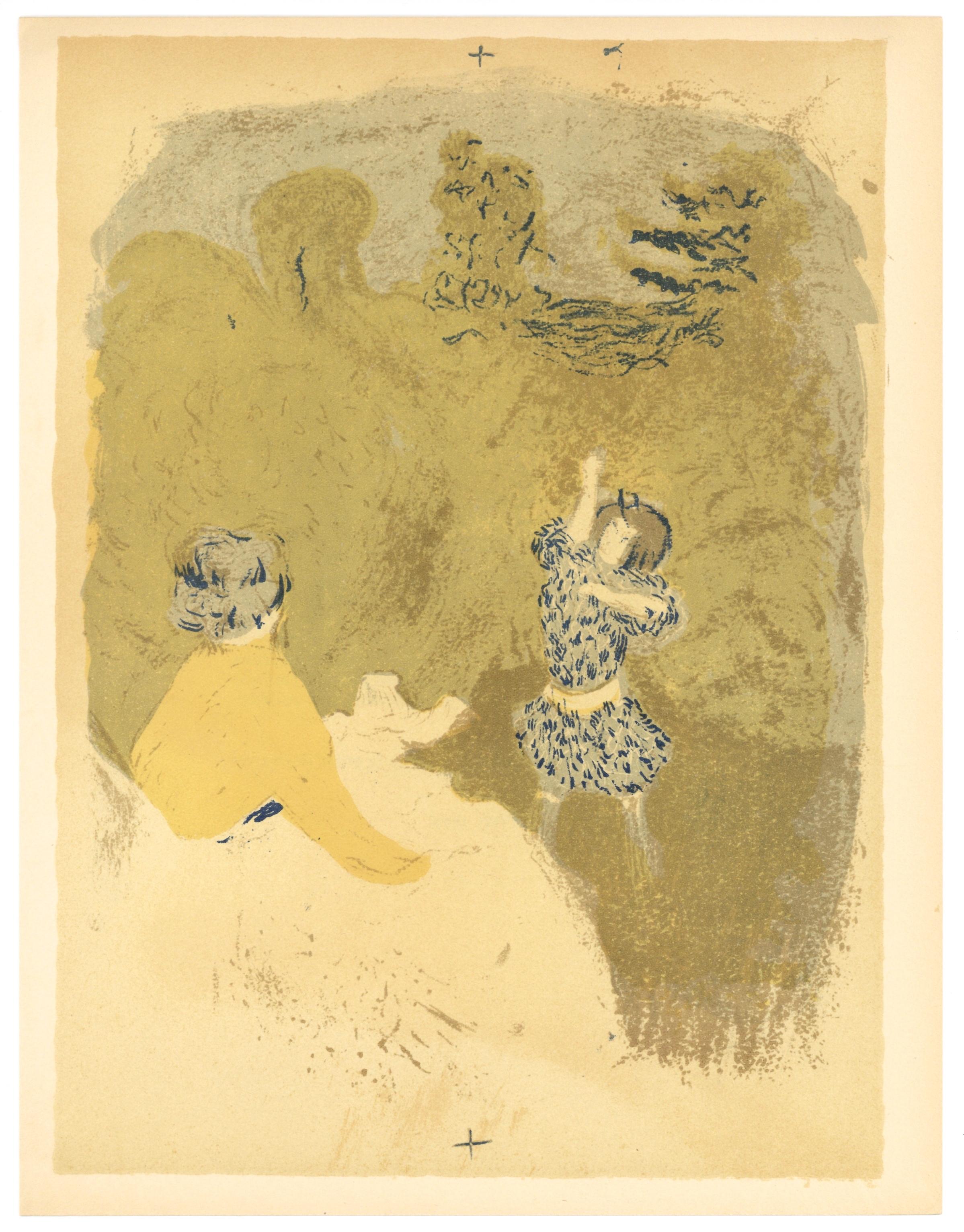 "litografia "La petite fille au volant - Print di (after) Edouard Vuillard