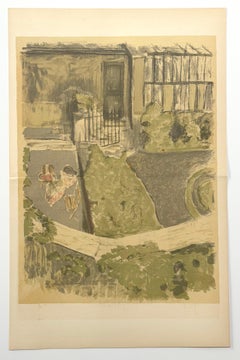 "Le jardin devant l
atelier" lithograph