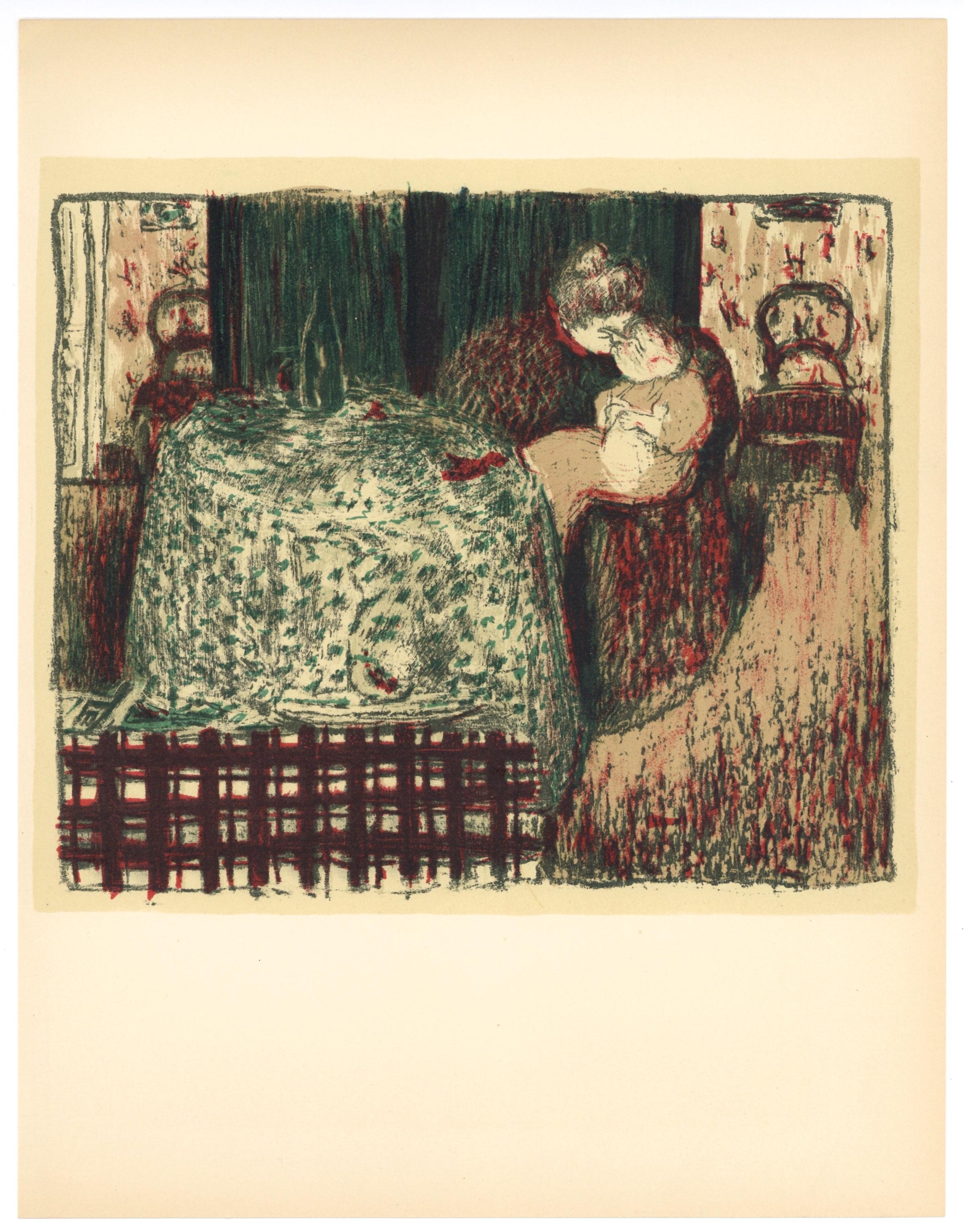 Lithographie "Maternit" – Print von (after) Edouard Vuillard