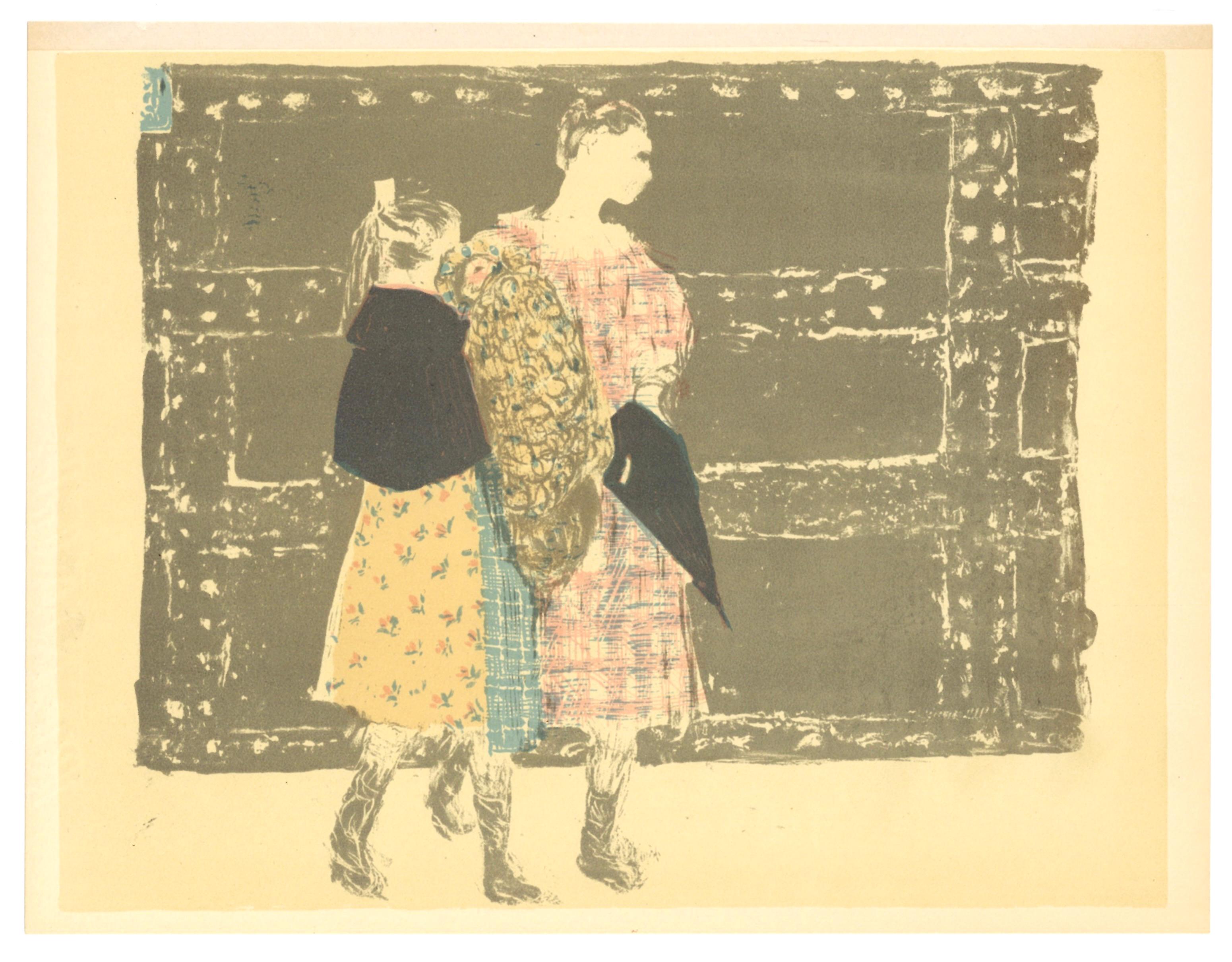 "Sur le pont de l
Europe" lithograph - Print by (after) Edouard Vuillard