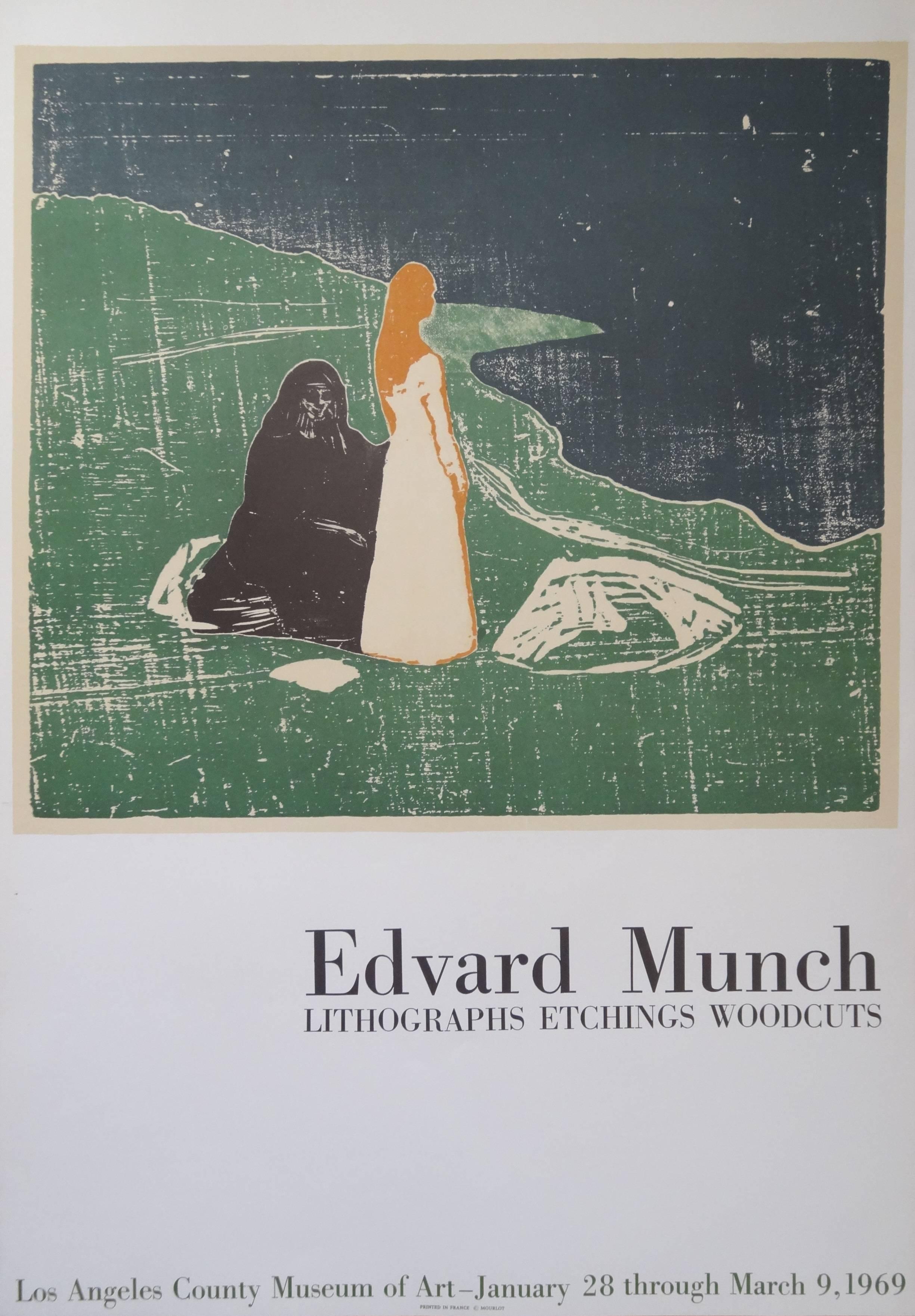 (After) Edvard Munch Figurative Print - Old and Young Woman - Lithograph Poster - Los Angeles County Museum #Mourlot