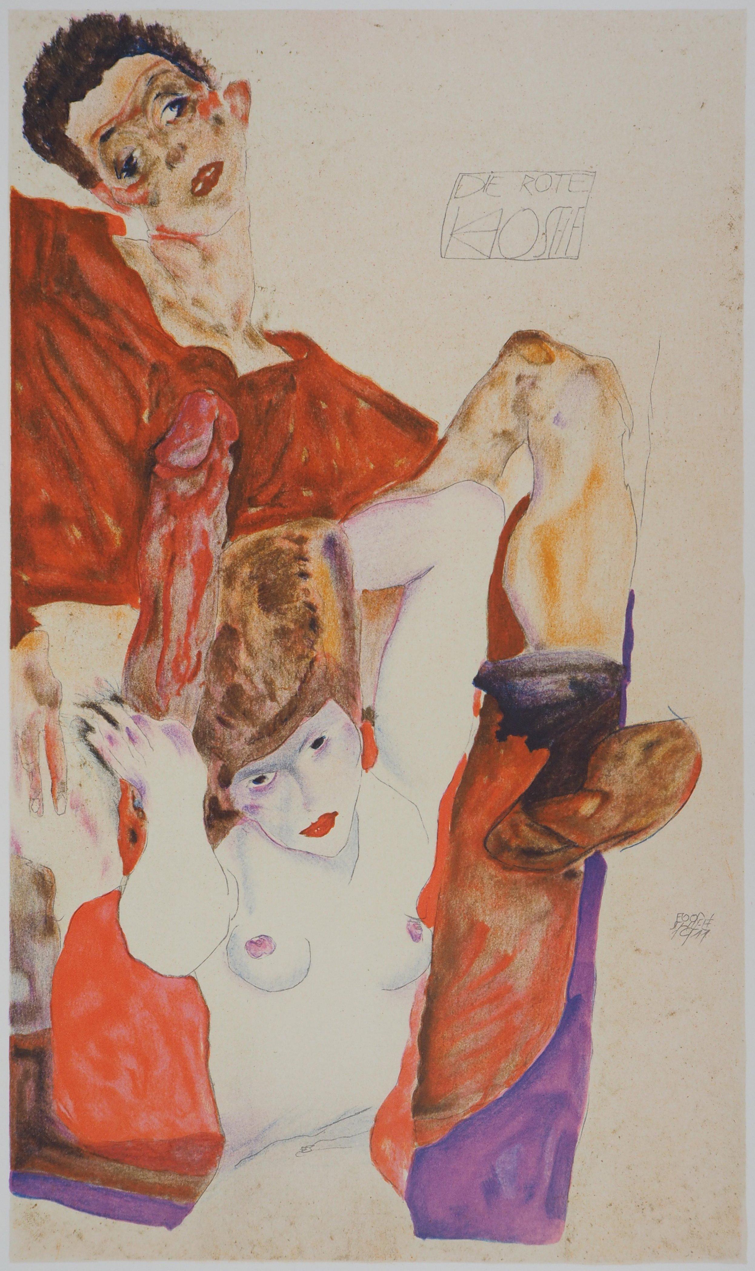 Desire - Lithograph (Kallir #D972) - Modern Print by (after) Egon Schiele