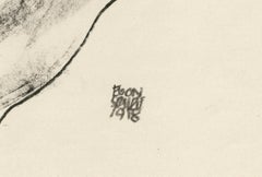 E. Strache, folio Handzeichnungen, « Femme nue, marche » Assiette de Collotype