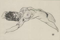 E. Strache, Handzeichnungsblatt, „Reclining Female Nude“, Collotype-Platte
