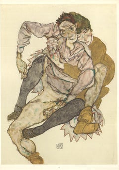 Egon Schiele-Seated Couple (Egon and Edith Schiele)-19.5" x 13.75"-Poster-1968