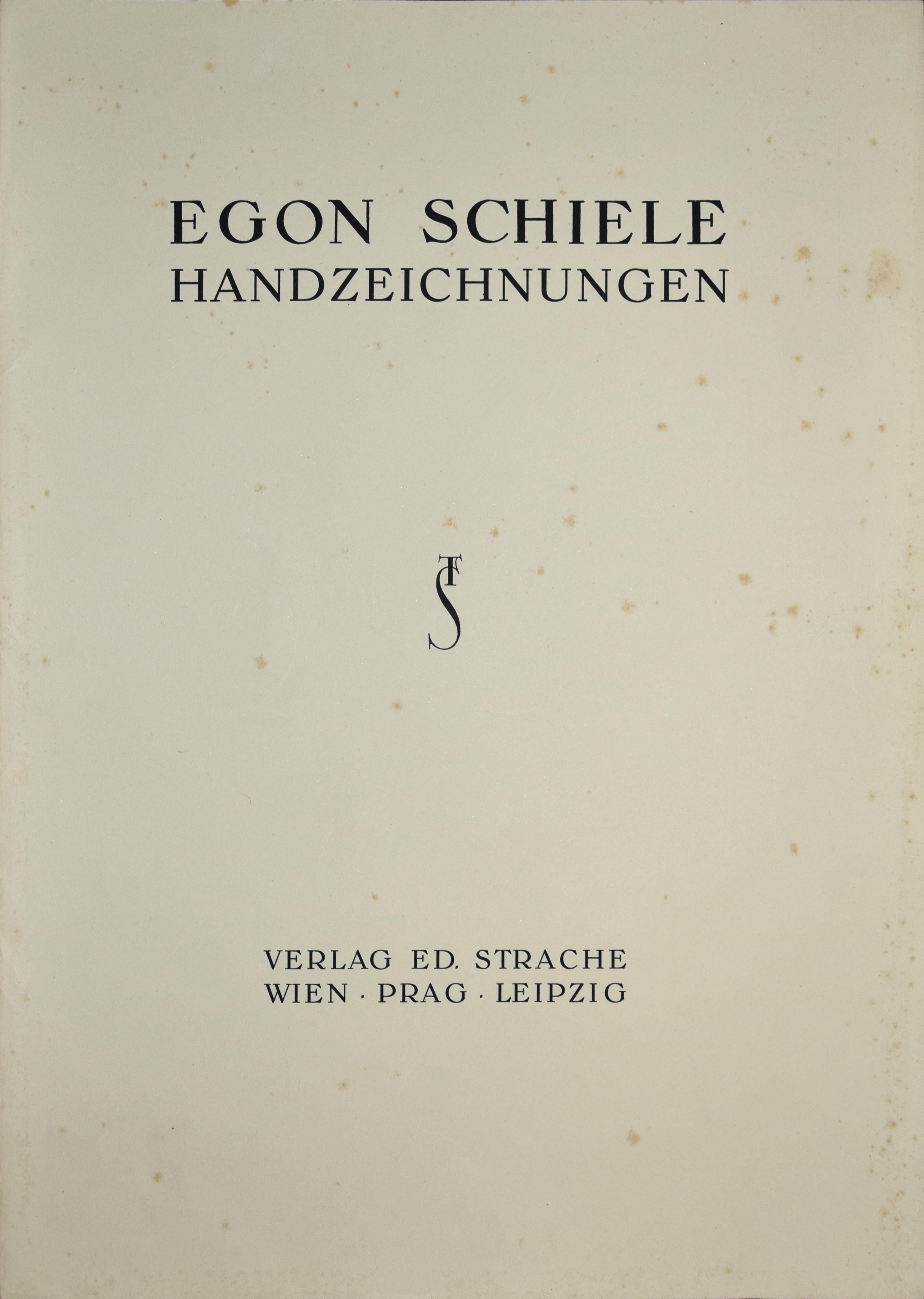 Kneeling Female Nude - Original Collotype Prints After Egon Schiele - 1920 1