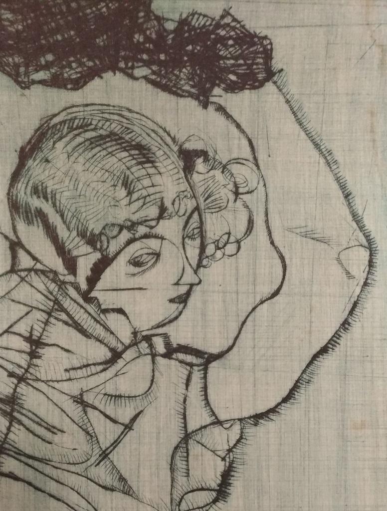 Knieendes Mädchen - Lithograph After Egon Schiele - Print by (after) Egon Schiele