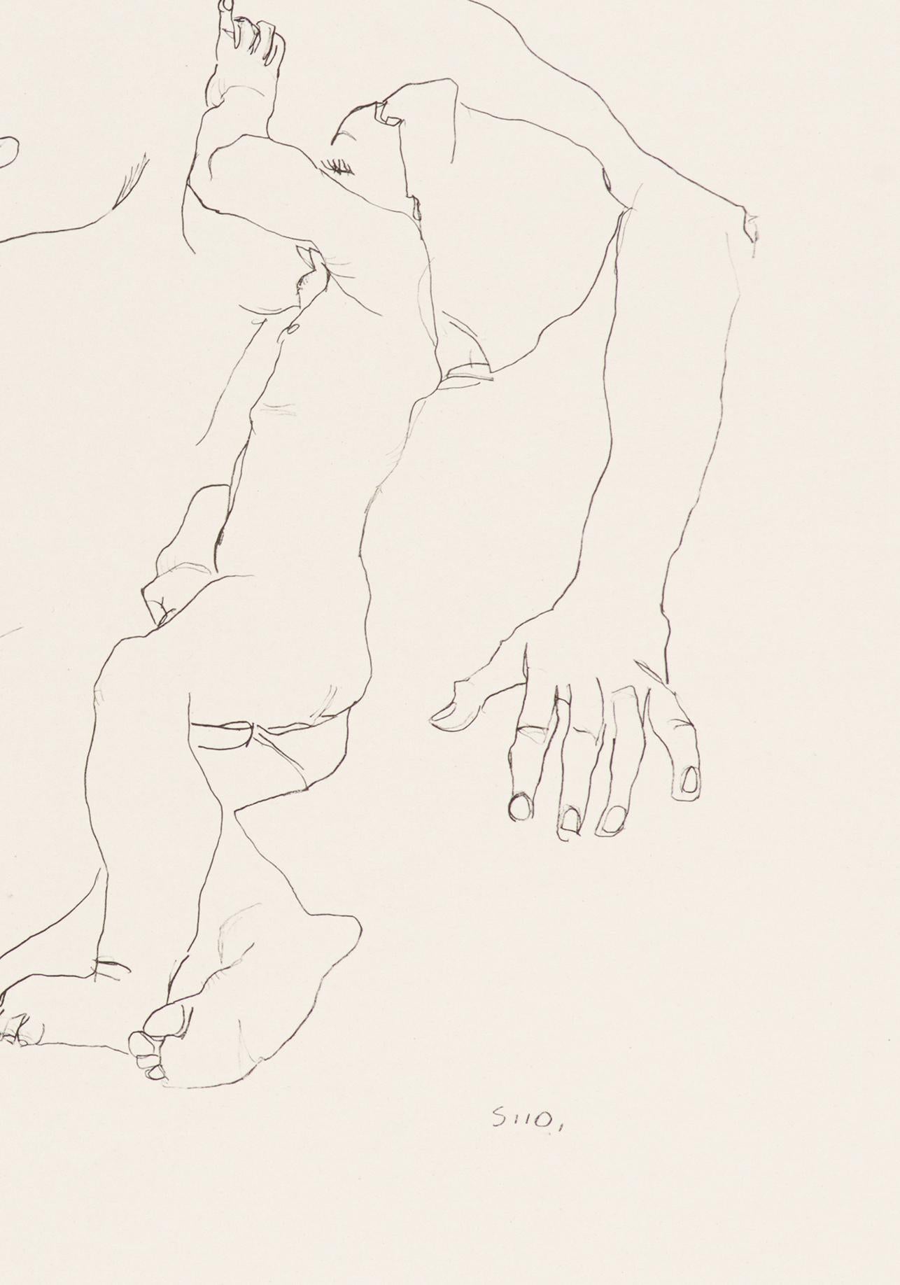Mutter mit Kind – Collotyp-Druck nach Egon Schiele – 1920 (Expressionismus), Print, von (after) Egon Schiele