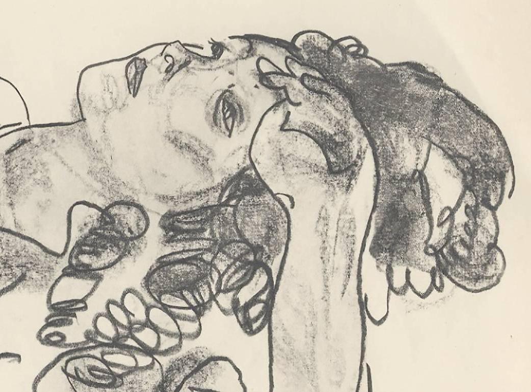 Reclining Girl, Half-Figure (Sketch Folio) after Egon Schiele, 1920 Collotype - Vienna Secession Print by (after) Egon Schiele