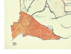 Reclining Male and Female Nude, Entwined - 2000s - Lithograph After Egon Schiele