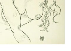 Reclining Nude with Raised Torso - 2000s - Lithograph After Egon Schiele