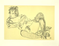 Reclining Woman - Original Lithograph after E. Schiele