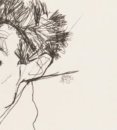 Selfportrait - Original Collotype Print After Egon Schiele - 1920