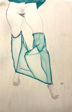 Standing Female Nude from the Waist Down - 2000s - Lithograph - Modern Art