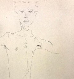 Standing Male Nude  - 2000s - Lithograph - Modern Art