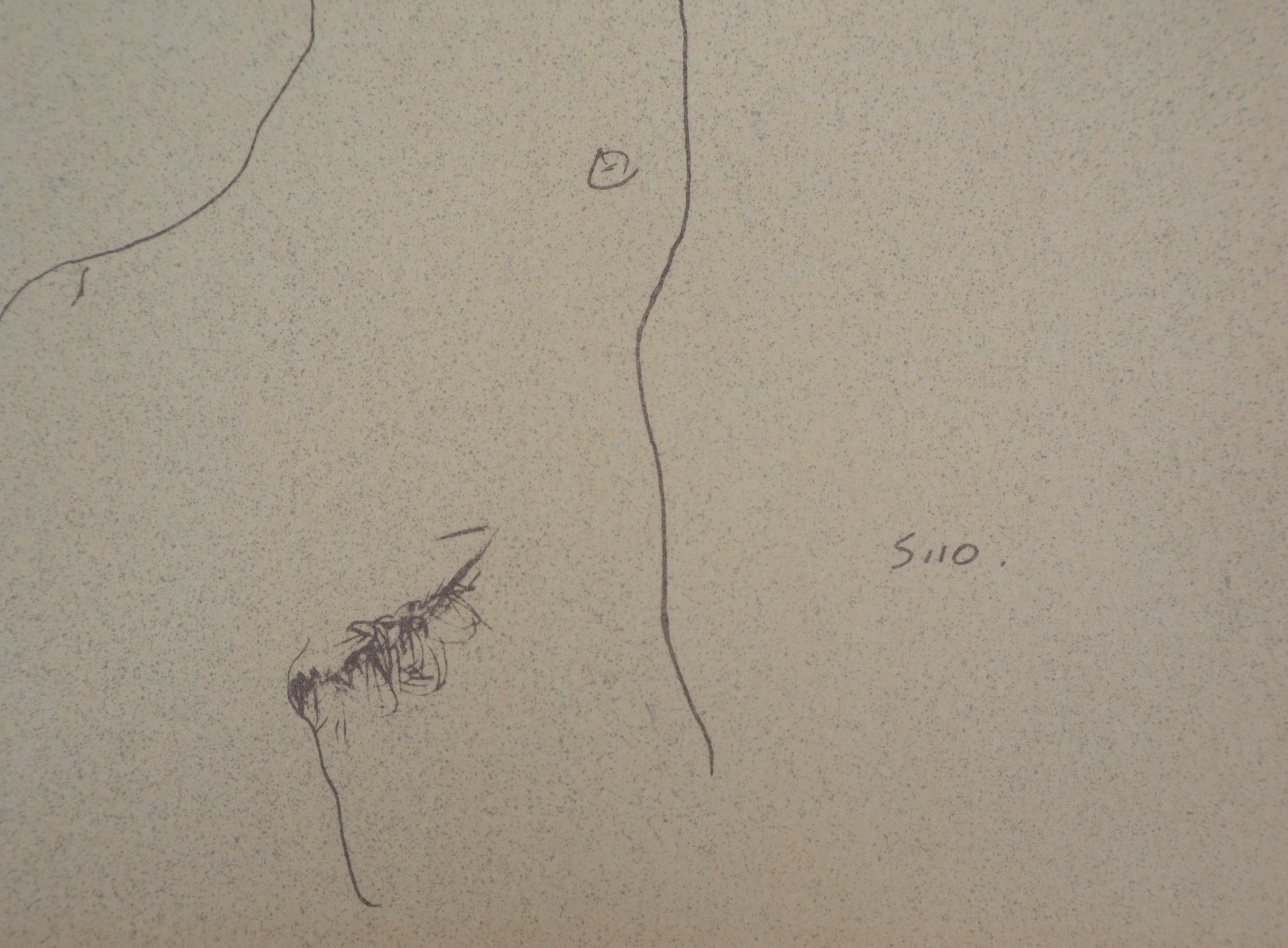 Stretching Woman - Lithograph (Kallir #D579) - Modern Print by (after) Egon Schiele