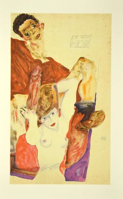 The Red Host  - Original Lithograph after Egon Schiele 