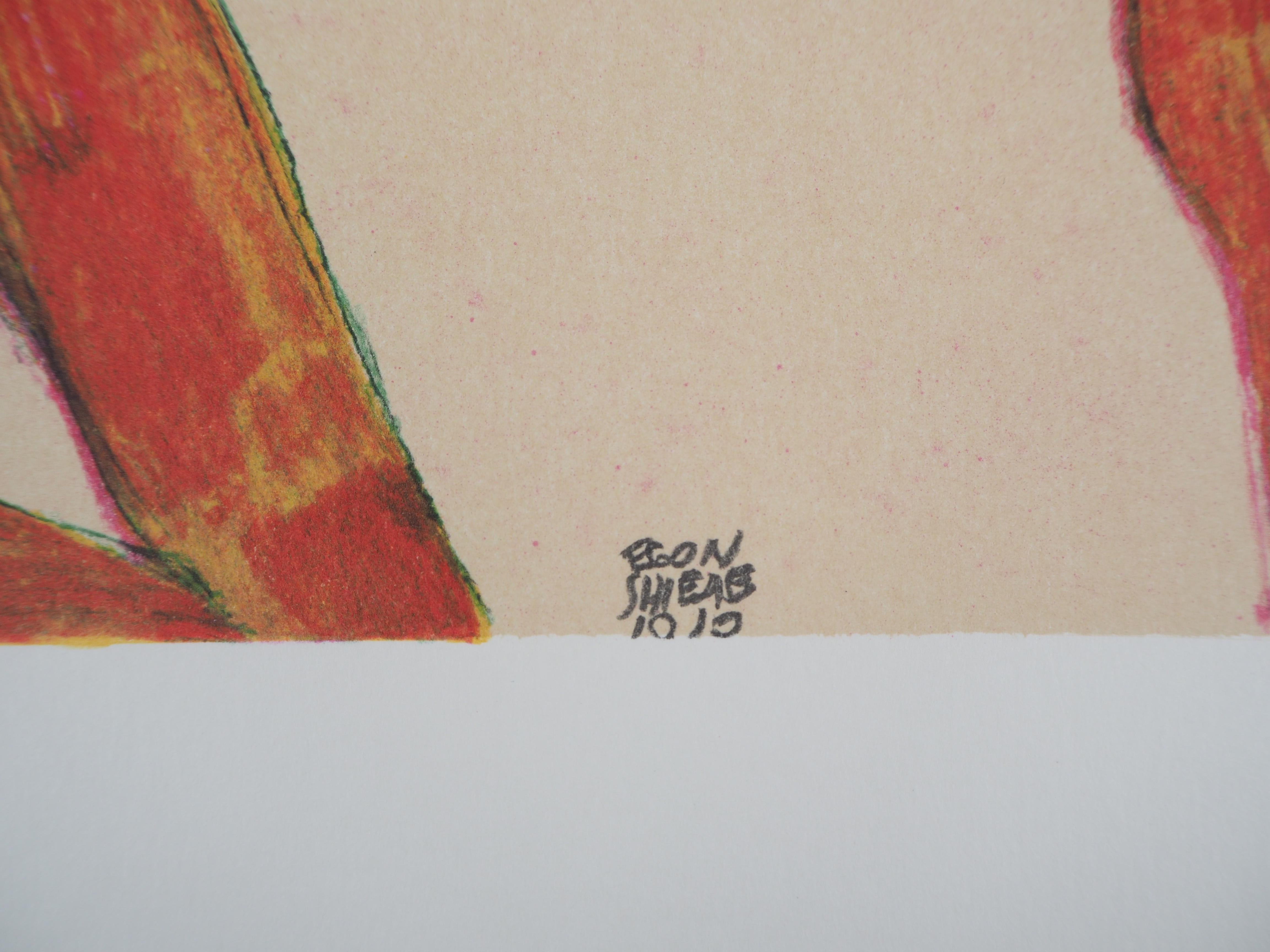 Laufsteg - Lithographie (Kallir #D690) – Print von (after) Egon Schiele