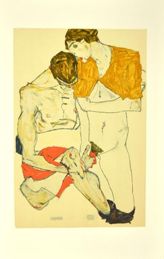 Two Lovers - Original Lithograph after E. Schiele