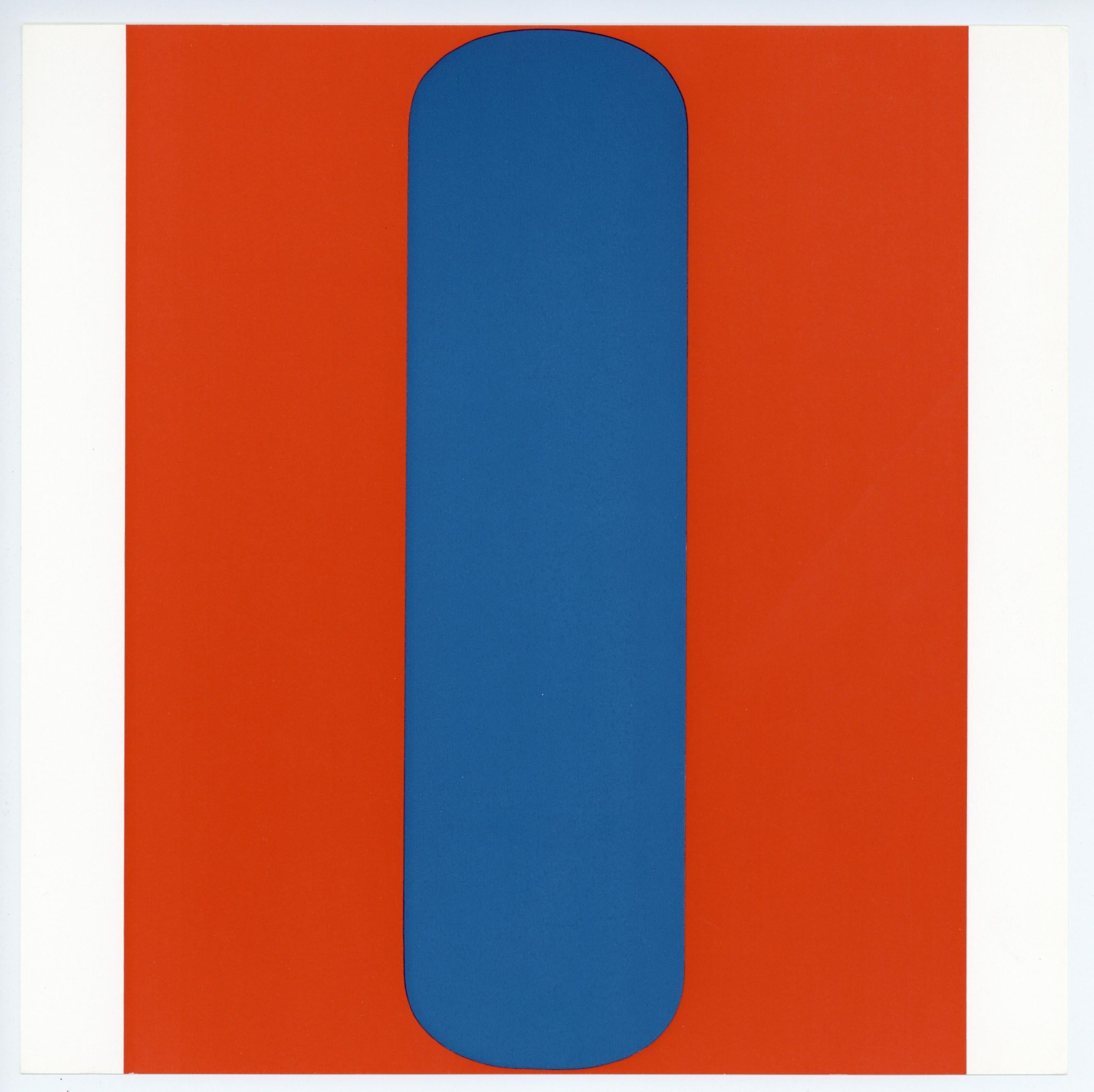 "Red-Blue"  serigraph - Print by (after) Ellsworth Kelly