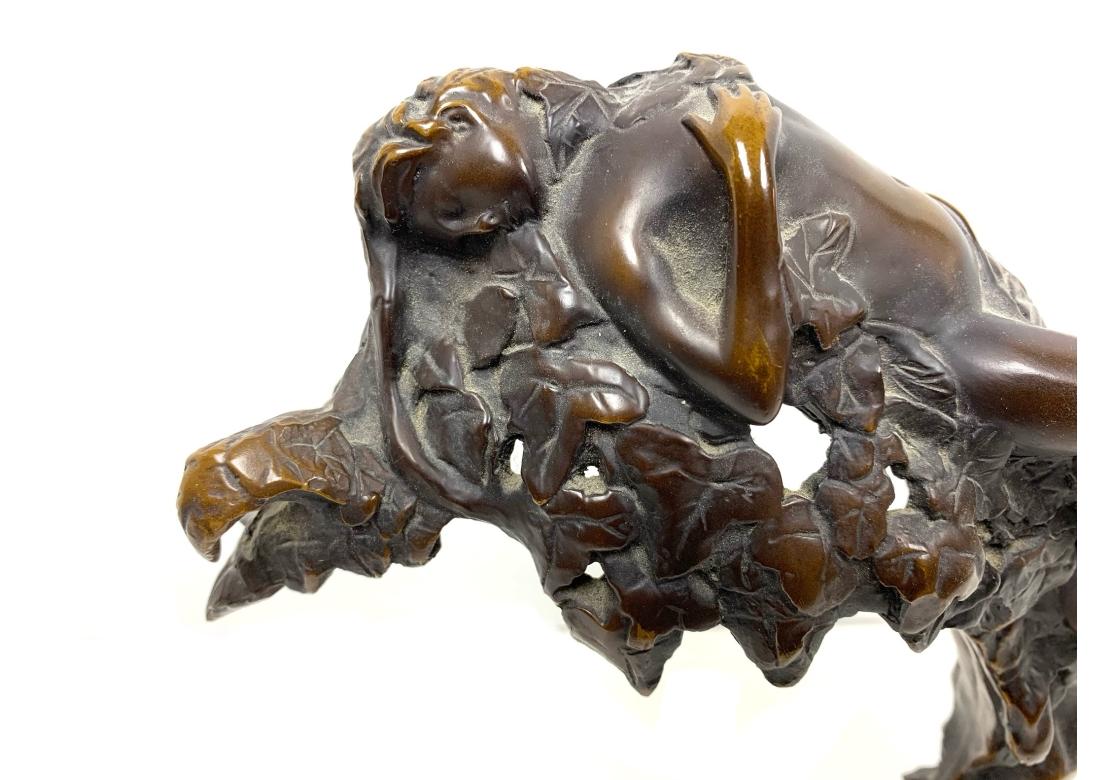 After Emil Thomasson Bronze Art Nouveau Figural Nude Lamp For Sale 1