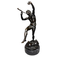 Nach Eugene Louis Lequesne (1815–1887): Eine patinierte Bronzeskulptur des Pan