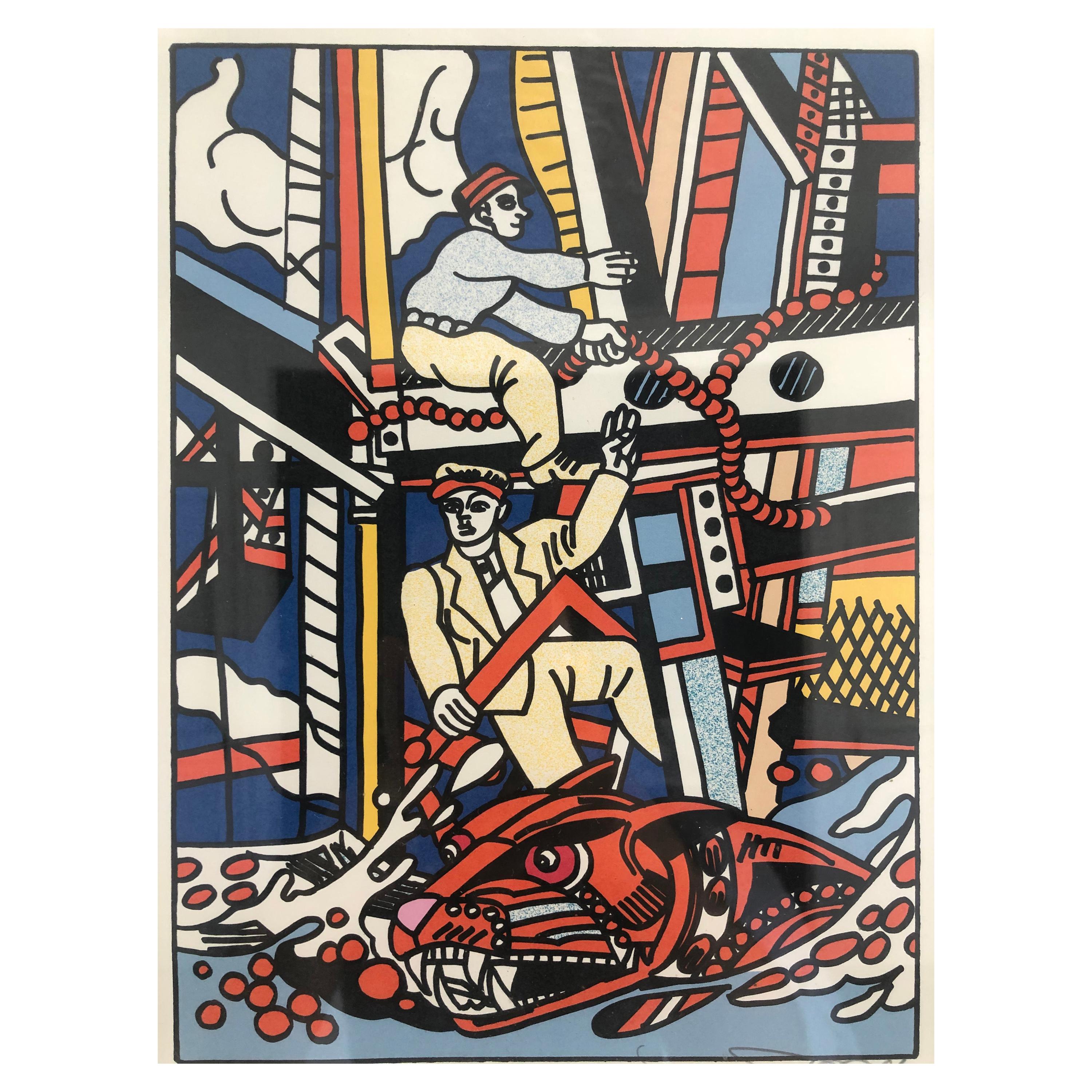 After Fernand Léger, "Les constructeurs", Lithograph For Sale