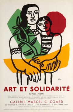 Vintage Art et Solidarité (art and solidarity) by Fernand Leger