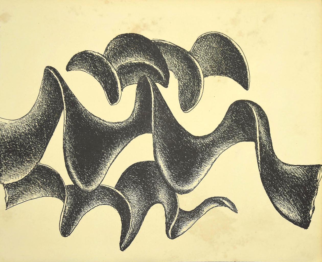 Composition - Lithographie originale d'après F. Lger - 20ème siècle - Print de (after) Fernand Léger