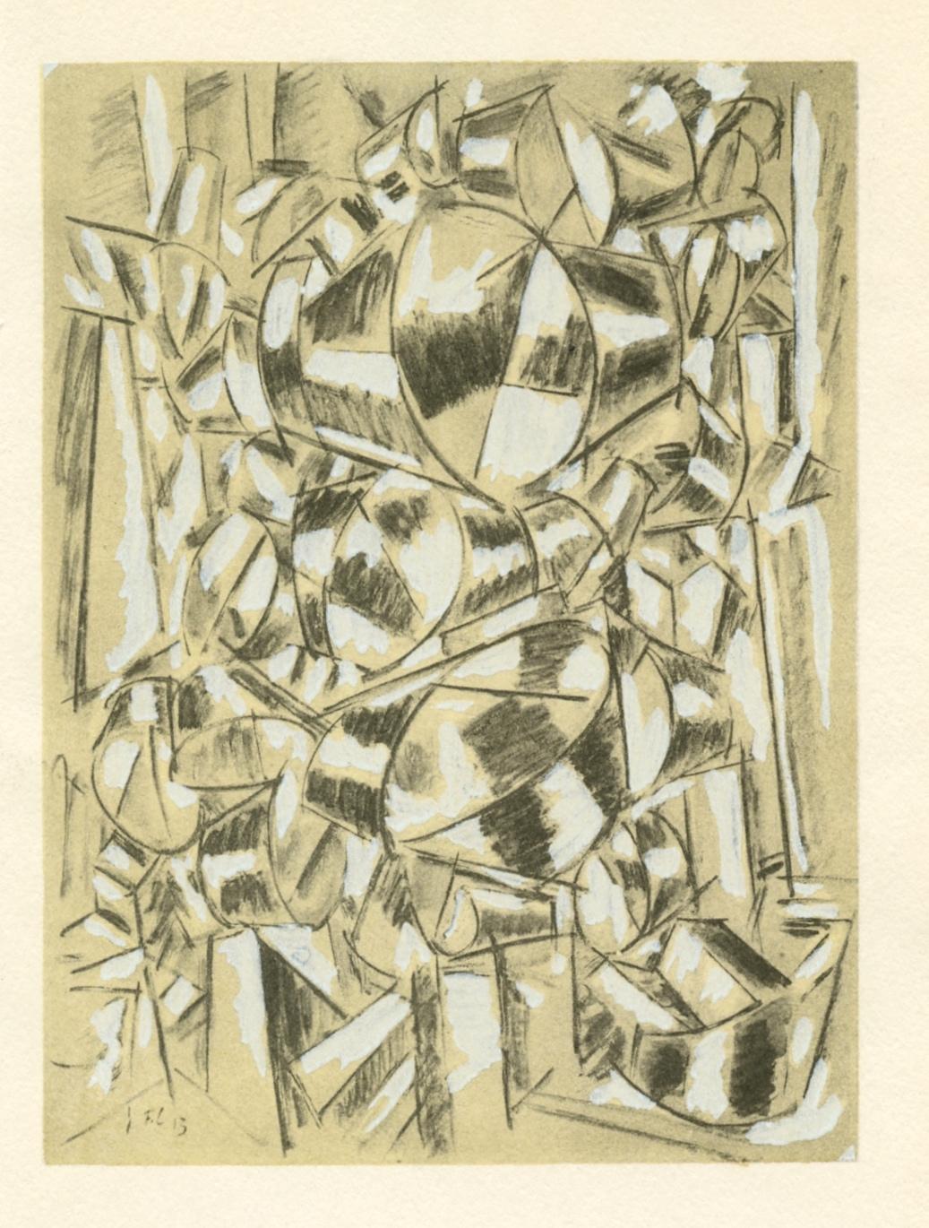 "Contraste de formes" pochoir - Print by (after) Fernand Léger
