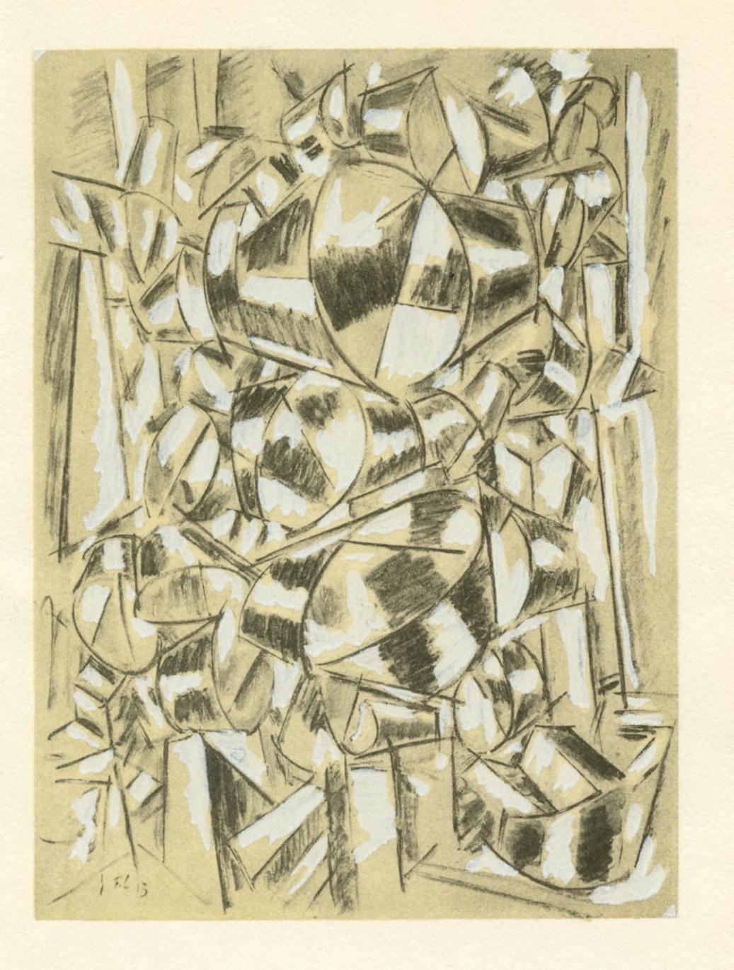 "Contraste de formes" pochoir - Print de (after) Fernand Léger