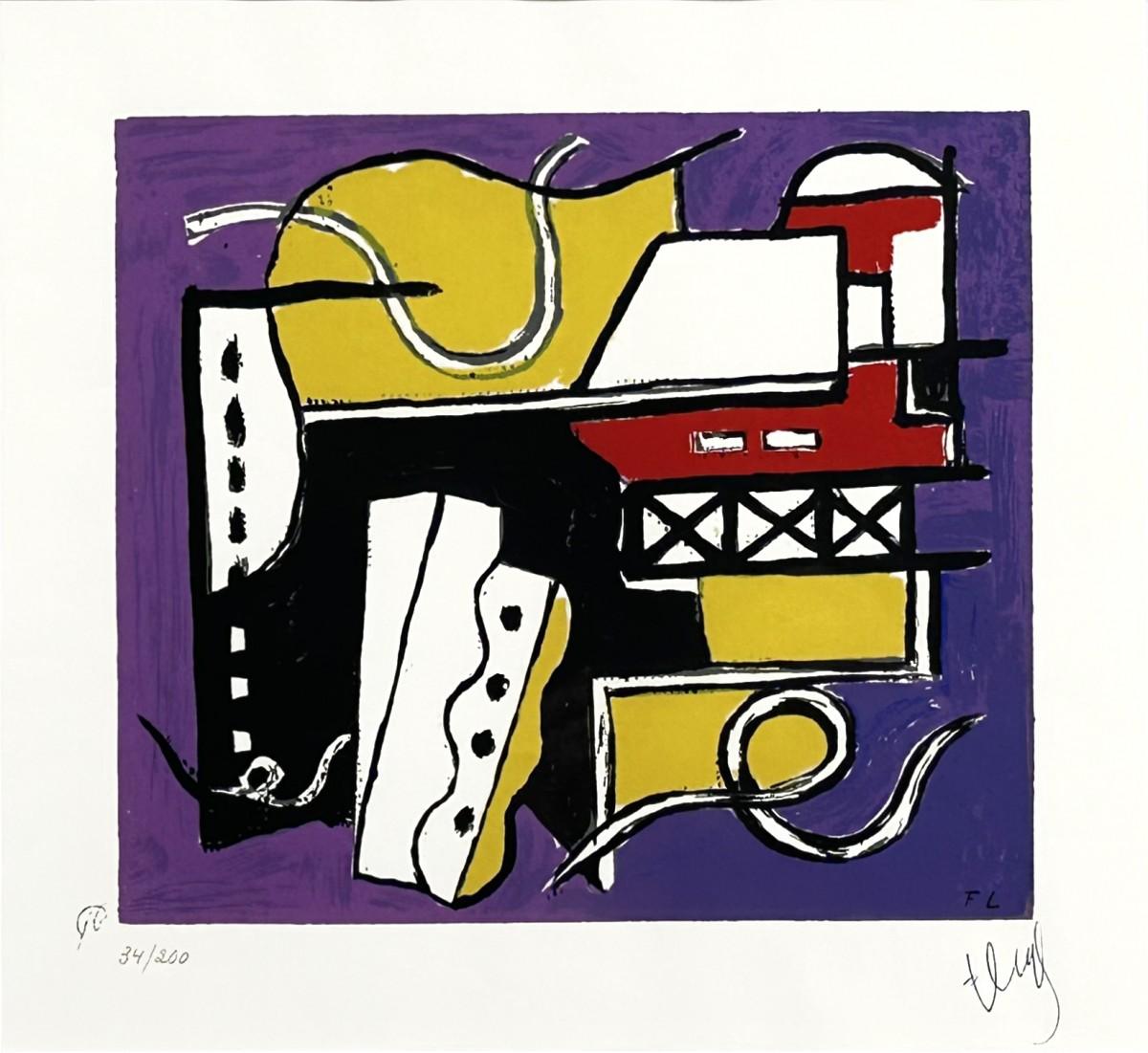Abstract Print (after) Fernand Léger - Fernand Léger, Composition géométrique