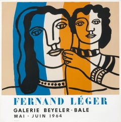 Mostra "Fernand Leger - Galerie Beyeler - Bale" Manifesto d'epoca originale