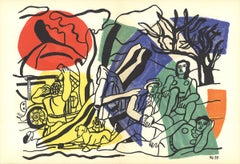 Fernand Leger-La Partiede Campagne-15" x 22"-Lithograph-1960-Modernism