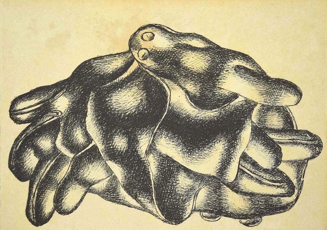 (after) Fernand Léger Portrait Print - IMAGE - The Gloves - Original Lithograph after F. Léger - 20th Century