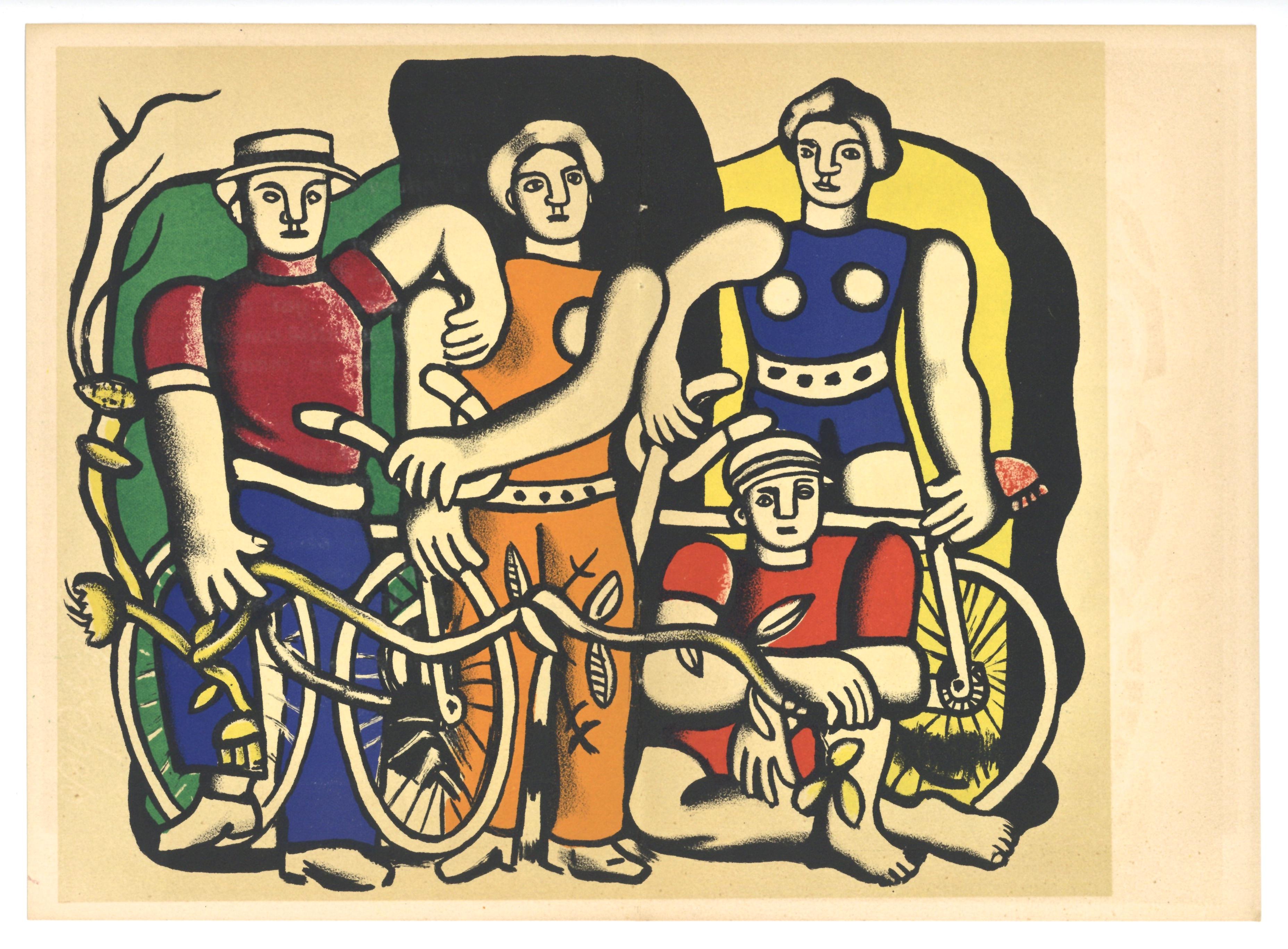 "La belle equipe" lithograph - Print by (after) Fernand Léger