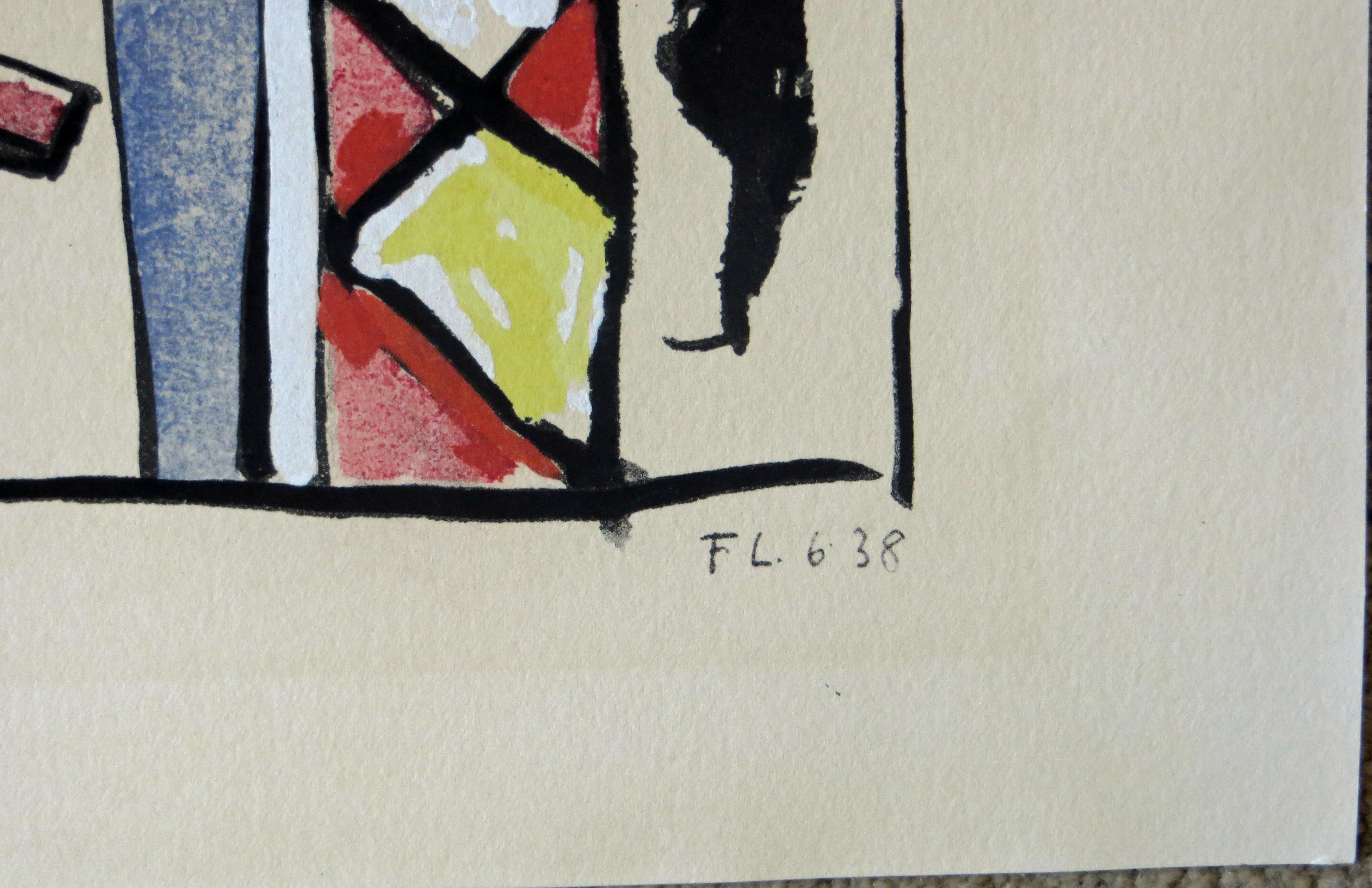L'Artiste dans le Studio from Douze Contemporains - Abstract Print by (after) Fernand Léger