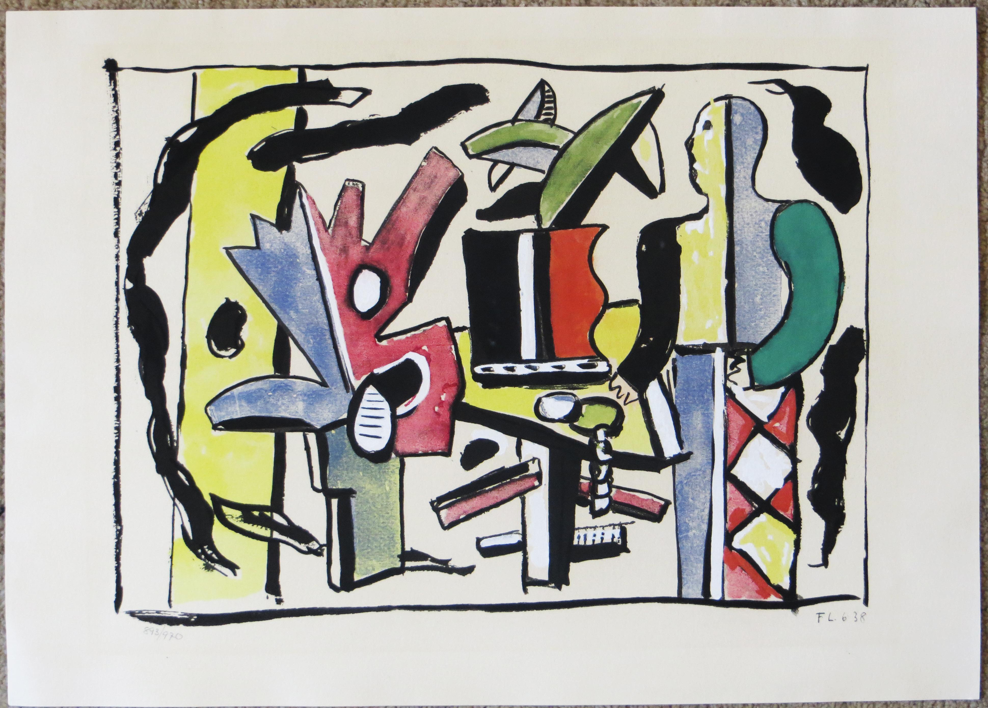 L'Artiste dans le Studio from Douze Contemporains - Abstract Print by (after) Fernand Léger