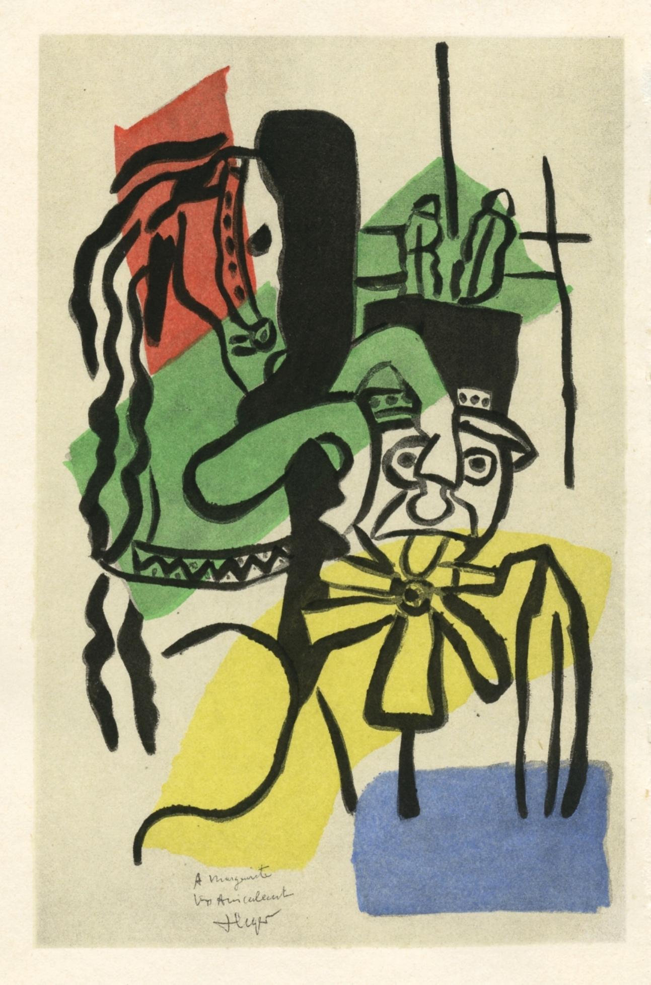 "L'Auguste au cheval" pochoir - Print by (after) Fernand Léger