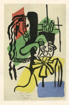 "Pochoir "L'Auguste au cheval