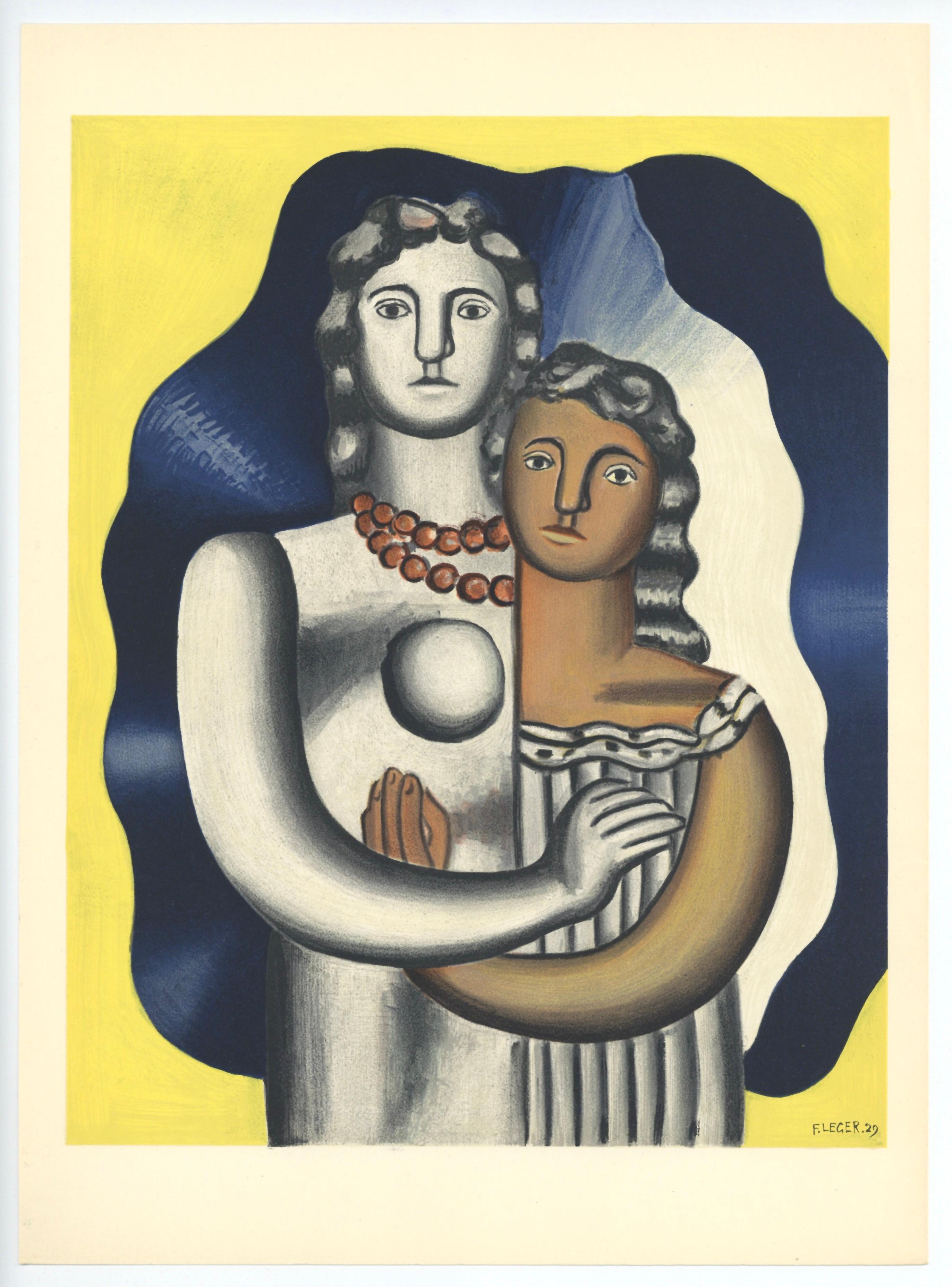 "Le deux figures" lithograph - Print by (after) Fernand Léger