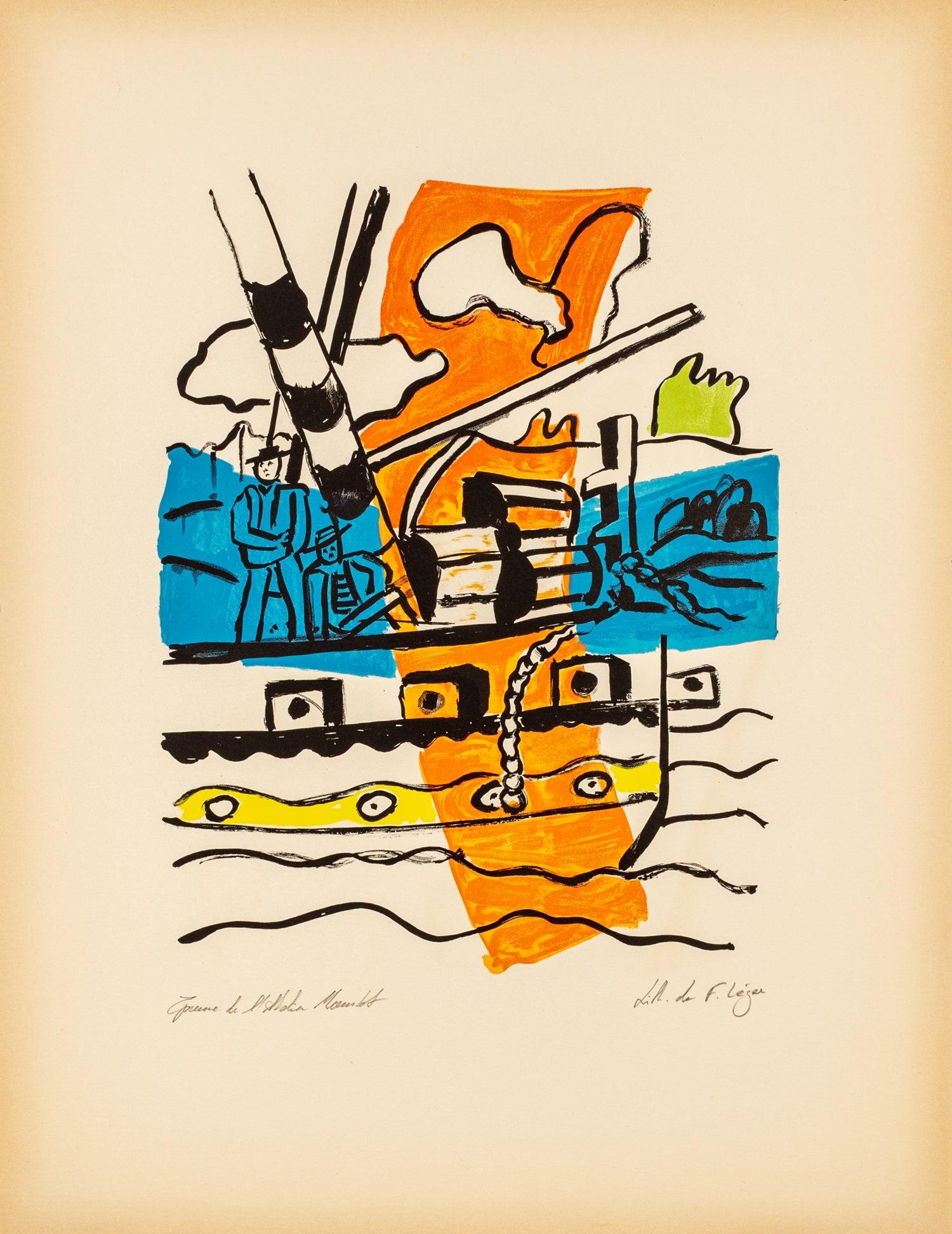 Le Remorqueur (the tugboat) - "La ville" (after) Fernand Leger, 1959 - Print by (after) Fernand Léger