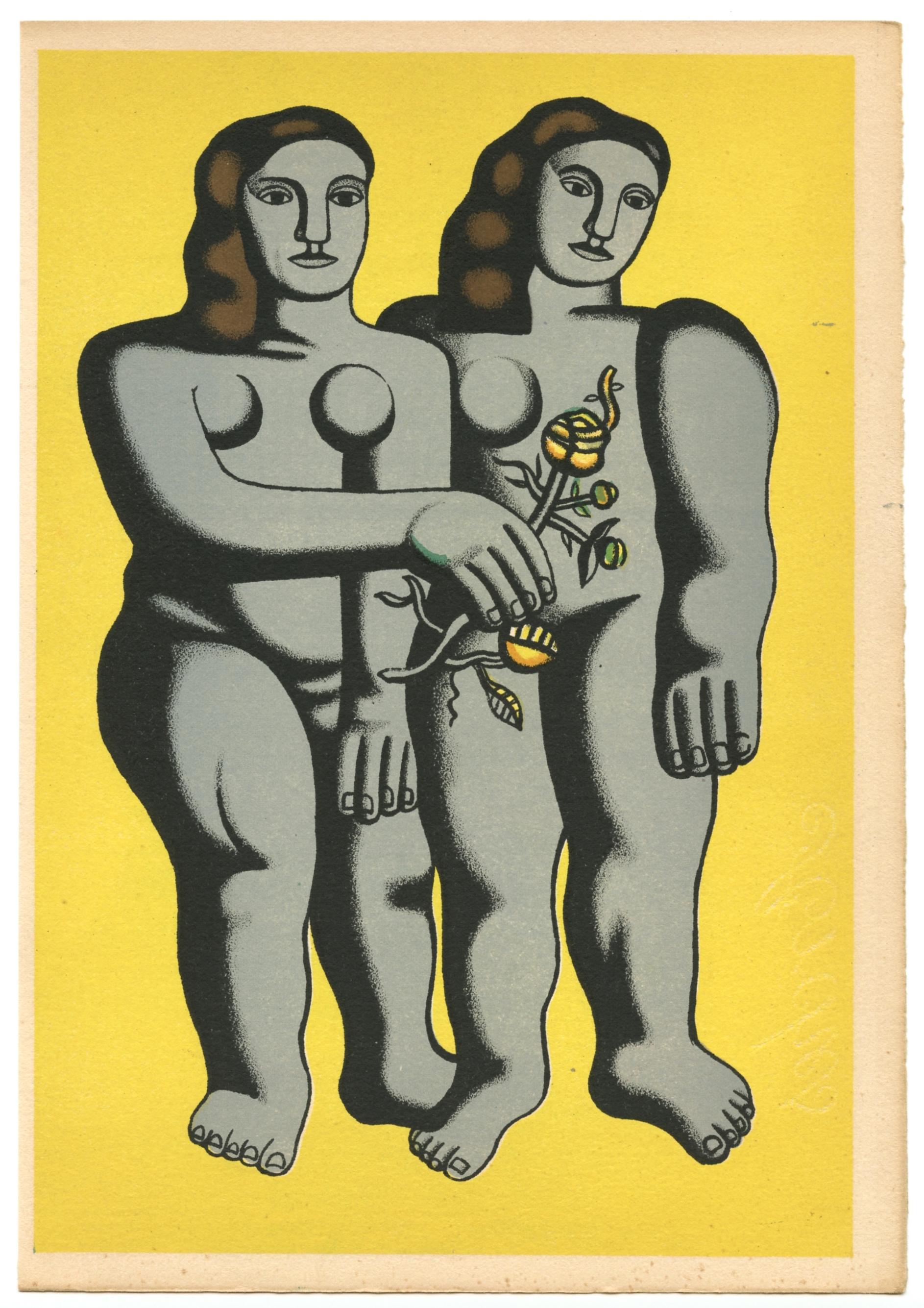 "Les deux soeurs" lithograph - Print by (after) Fernand Léger