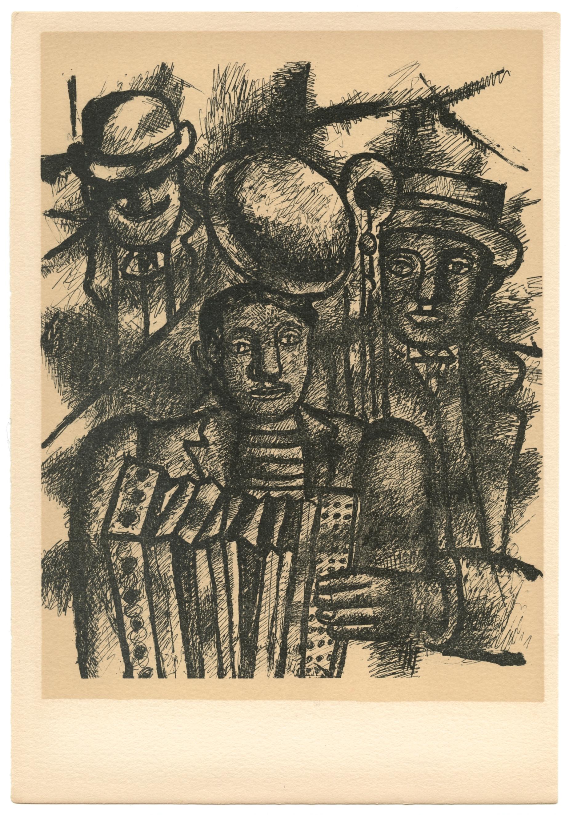 "Les musiciens" lithograph - Print by (after) Fernand Léger