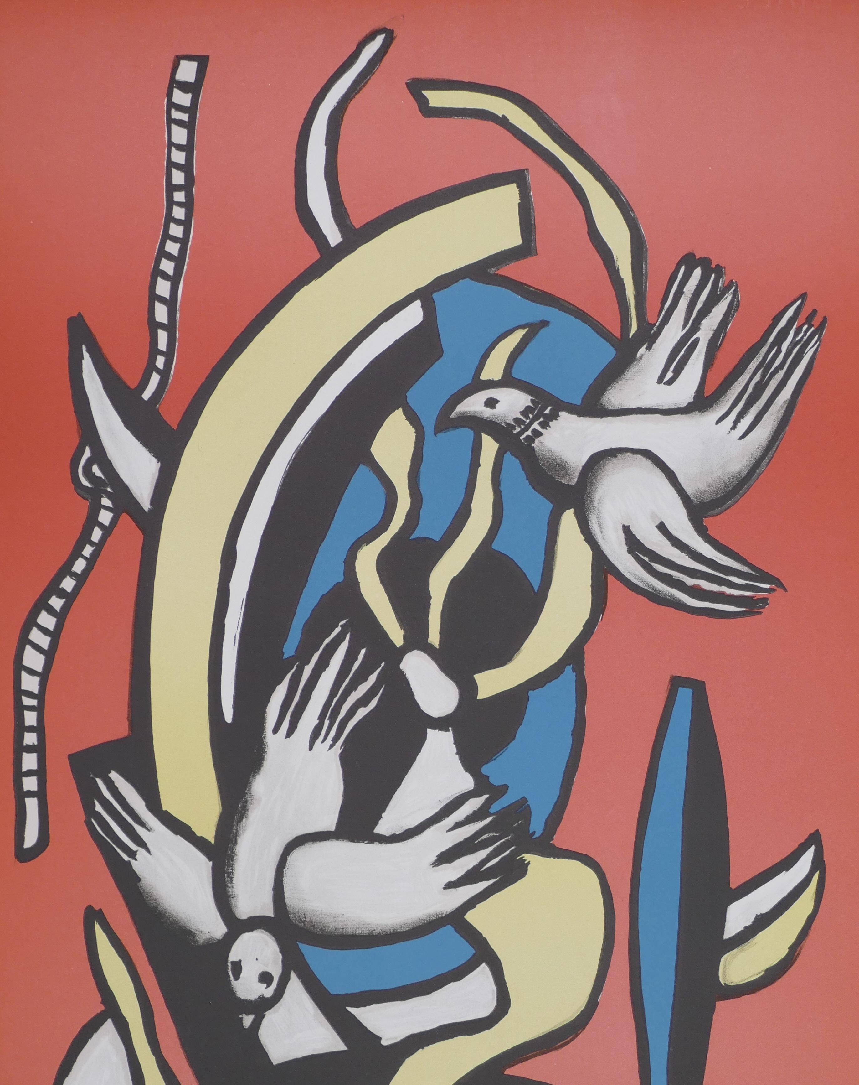 Les Oiseaux - Lithograph after F. Léger - 1978 - Print by (after) Fernand Léger