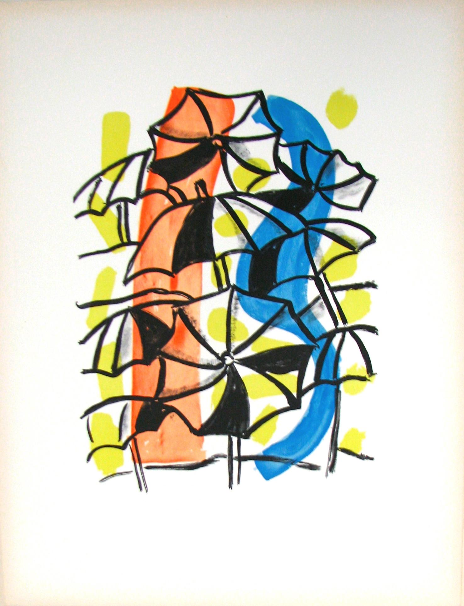 (after) Fernand Léger Still-Life Print - Les Parapluies - "La Ville" (after) Fernand Leger, 1959